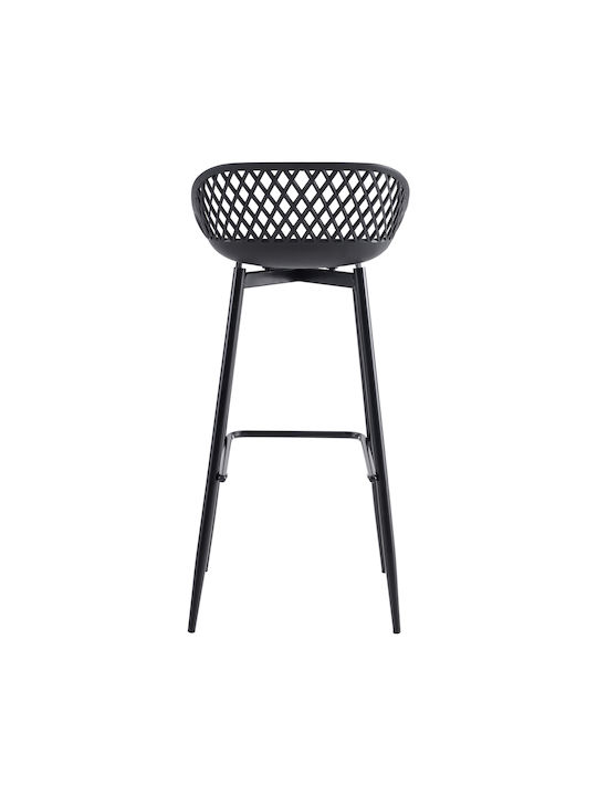 Metallic Outdoor Stool Black 45x45x97cm
