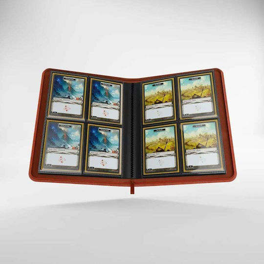 Gamegenic Zip-Up Album 8 Pocket Binder 4-Pocket Standard Size Κόκκινο