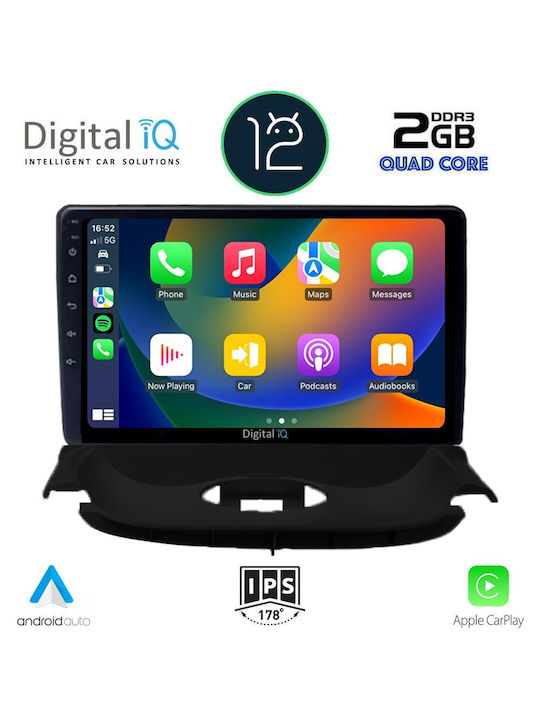 Digital IQ Car Audio System for Peugeot 206 1998-2006 (Bluetooth/USB/AUX/WiFi/GPS/Apple-Carplay) with Touch Screen 9"