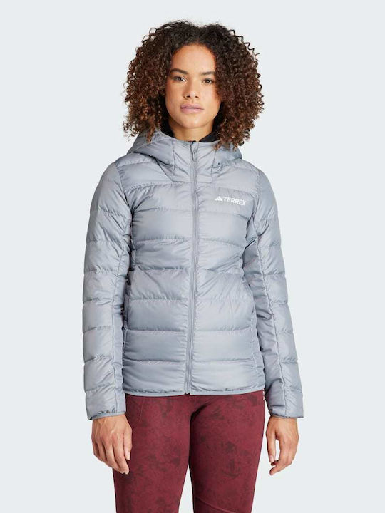 Adidas Terrex Multi Kurz Damen Puffer Jacke für Winter Mehrfarbig