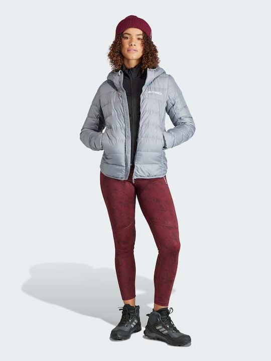 Terrex Multi Women's for Hiking Short Puffer Jacket for Winter with Hood