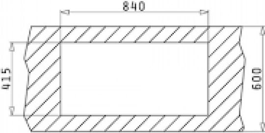 Pyramis ET33 Fork 100145301 Drop-In Chiuvetă Inox Satinat L86xW43.5cm Argintiu