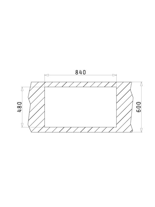 Pyramis Amaltia Plus 2B Ένθετος Νεροχύτης Αριστερός Inox Σαγρέ Μ86xΠ50cm Ασημί