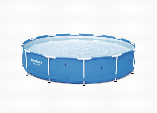 Bestway Steel Pro Кръгъл Басейн 6473л с Метална Рамка 366x76см Син