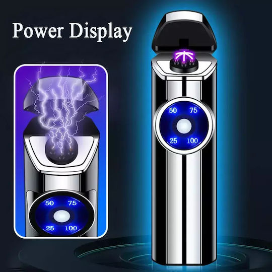 Αντιανεμικός Αναπτήρας Ηλεκτρικός Τύπου Plasma σε Μαύρο χρώμα