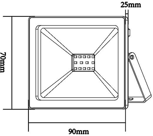 Aca Waterproof LED Floodlight 10W Warm White 3000K IP66