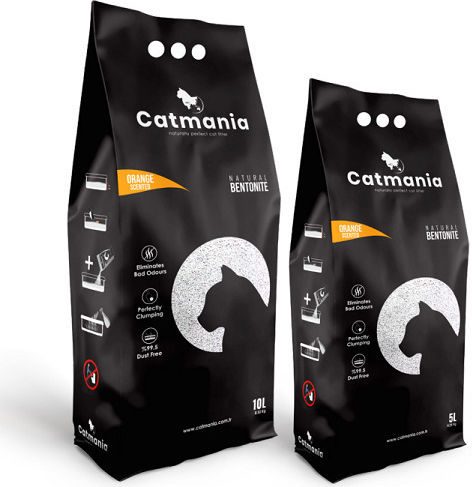 Catmania Bentonit Katzenstreu mit Duft Orange 10Es