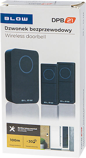 Blow Wireless Door Bell Black