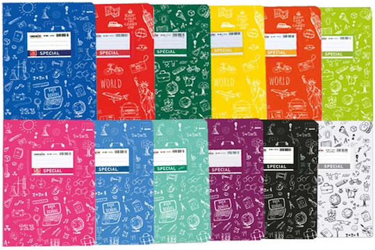 Typotrust Notebook Geregelt B5 50 Sheets Doodle Gelb 1Stück