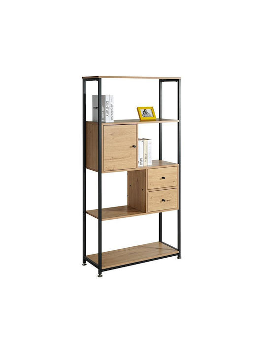 Βιβλιοθήκη Edge Grey Oak 78x30x158εκ.