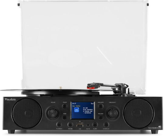 Audizio Tulsa Audio Centre 102.194 Pick-Up cu Preamp și Difuzoare încorporate Maro Radio FM, Radio DAB+