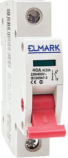 Elmark Μονοπολικός Διακόπτης Ράγας 230V 40A