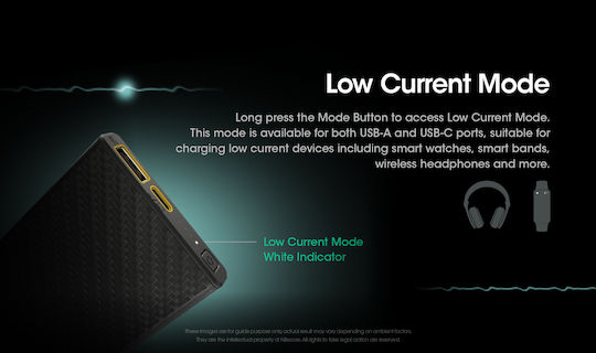 NiteCore Carbo 10000 Power Bank 10000mAh 18W με Θύρα USB-A και Θύρα USB-C Power Delivery Μαύρο