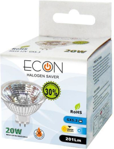 Econ Halogen Lamp for Socket GU5.3 with Power 20W 12V