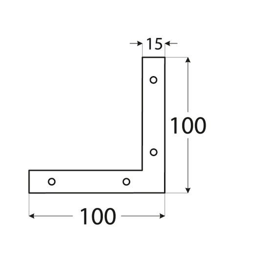 Showood Unghiul de conectare pentru Pergolă din Metal 20x20cm 1buc