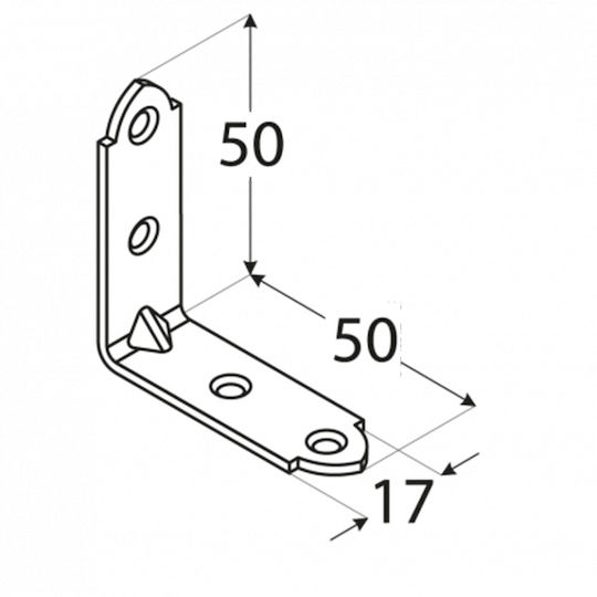 Showood Γωνία Σύνδεσης για Πέργκολα από Μέταλλο 5x5cm