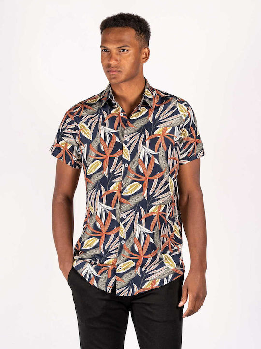 Men's Floral Shirt Marcus Mally SS 34-200118 SKOYPO MΠΛE