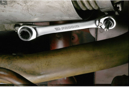 Facom Single Polygon Wrench Straight with Ratchet Mechanism