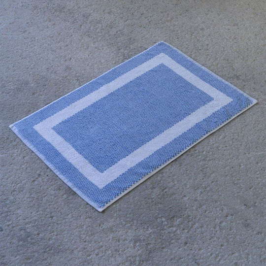 Nima Dobby Hotel-Badteppich Blau 50x80cm