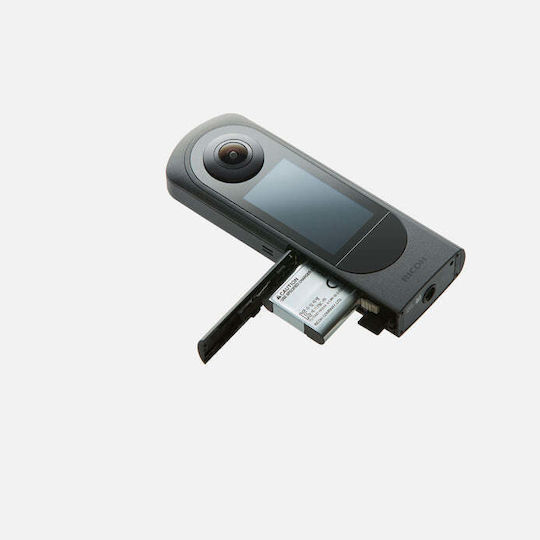 Ricoh Theta X 2023 46GB Action Camera 5K Λήψης 360° με Οθόνη Αφής 2.25" και Wi-Fi Μαύρη