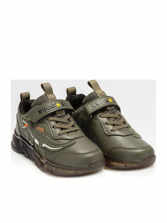 Παιδικά Sneakers με Σκρατς Χακί