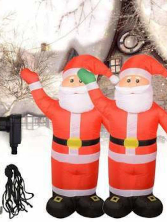 Outdoor Inflatable Illuminated Santa Claus Electric Red