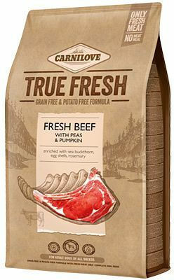 Carnilove True Fresh 11.4kg Dry Food Grain-Free for Adult Dogs with Beef