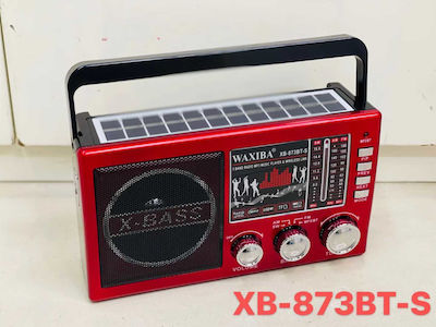 XB-873BT Radio portabil Solar cu Bluetooth Roșu