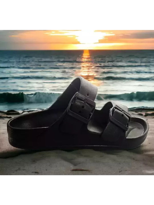 Women's Flat Sandals in Black Color