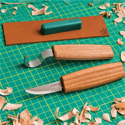 BeaverCraft Left Handed Spoon Carving Σετ Κοπίδια Left-Handed Spoon Carving Set Ξυλογλυπτικής 2τμχ