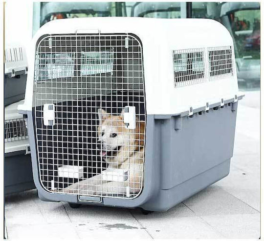 IATA 5 Gray Dog Transport Cage 81x57x65cm