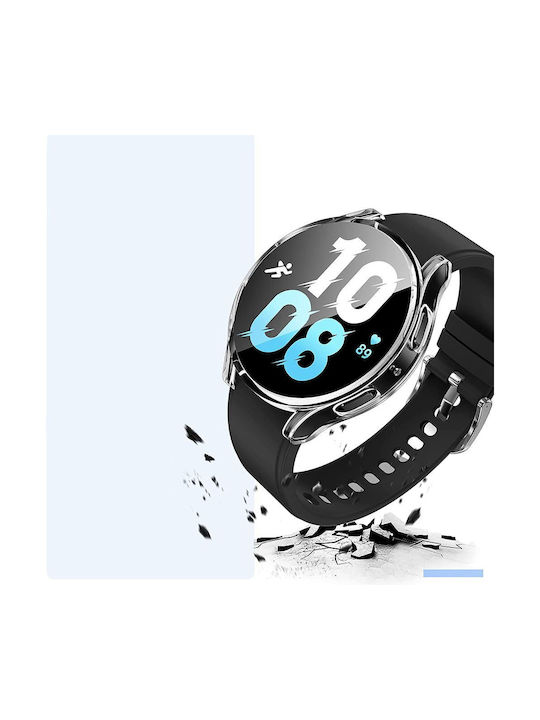 Tech-Protect Defense360 Plastic Case with Glass in Transparent color for Galaxy Watch6 44mm