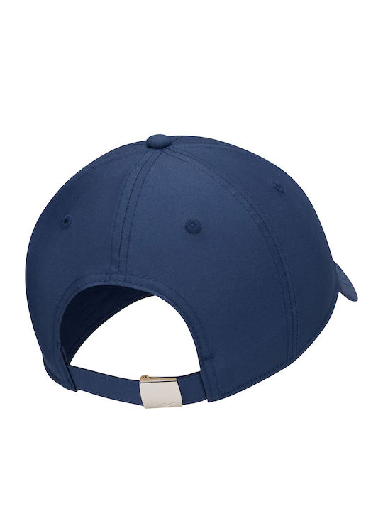 Nike Dri-Fit Club Metal Swoosh Jockey Navy Blue FB5372-410 Nike Dri-Fit Club Metal Swoosh Jockey Navy Blue FB5372-410