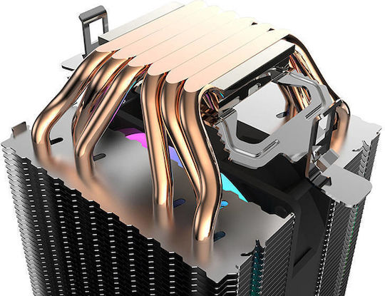 Darkflash L6 Охладител за ЦПУ за Socket /A/M/4/A/M/5/1/1/5/x/ с RGB Осветление Черен