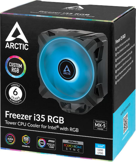 Arctic Freezer i35 RGB CPU Kühlung für Socket 115x / 1200 / 1700 Schwarz
