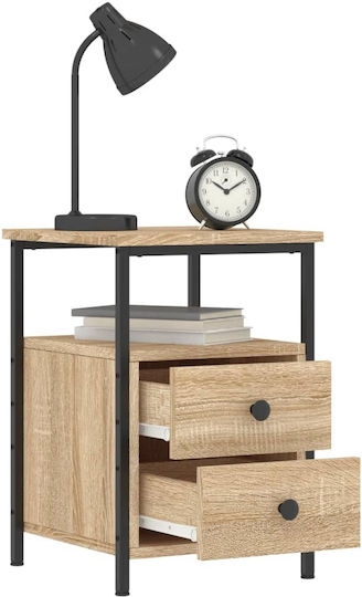 Nachttisch Metall Sonoma Oak 34x35.5x50cm