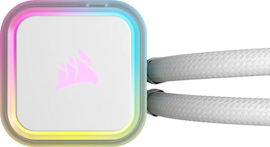 Corsair ICUE H100i RGB Elite Υδρόψυξη AIO CPU με 2 Ανεμιστήρες 120mm Λευκή