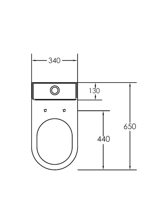 Excel Λεκάνη Δαπέδου Rimless με Καζανάκι Λευκή