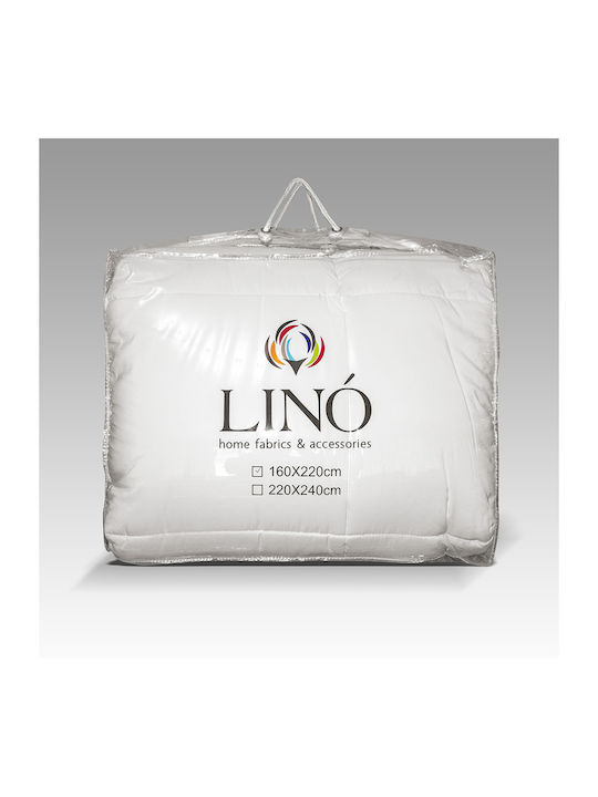 Lino Home Duvet Single with Microfiber Filling 160x220cm Colcha White 120 GSMGsm