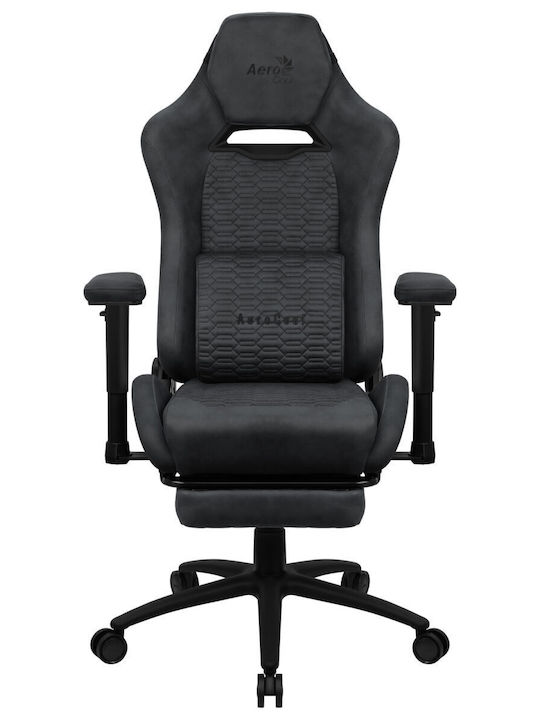 Aerocool Royal AeroSuede Καρέκλα Gaming Δερματίνης με Ρυθμιζόμενα Μπράτσα και Υποπόδιο Slate Grey