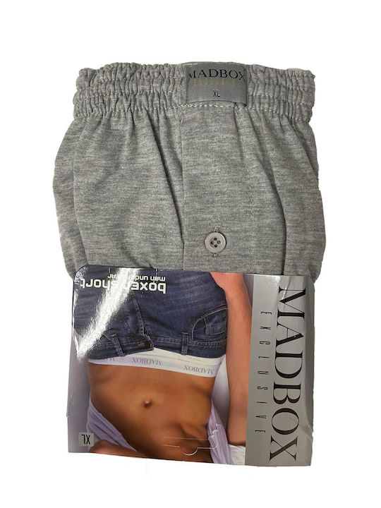 Mad Box Herren Boxershorts Gray mit Mustern 1Packung