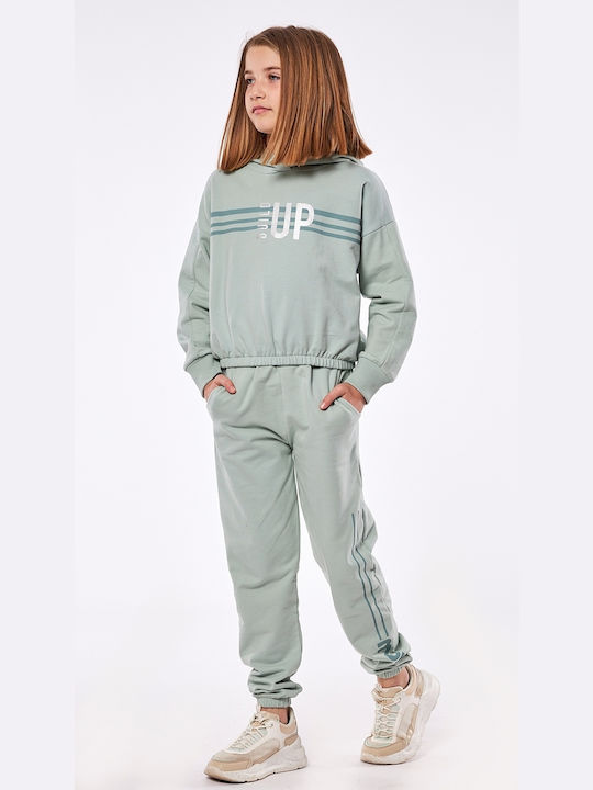 Εβίτα Kids Sweatpants Set Green 2pcs