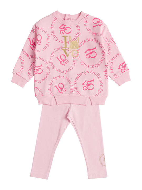 Sprint Kids Set with Leggings Winter 2pcs Pink