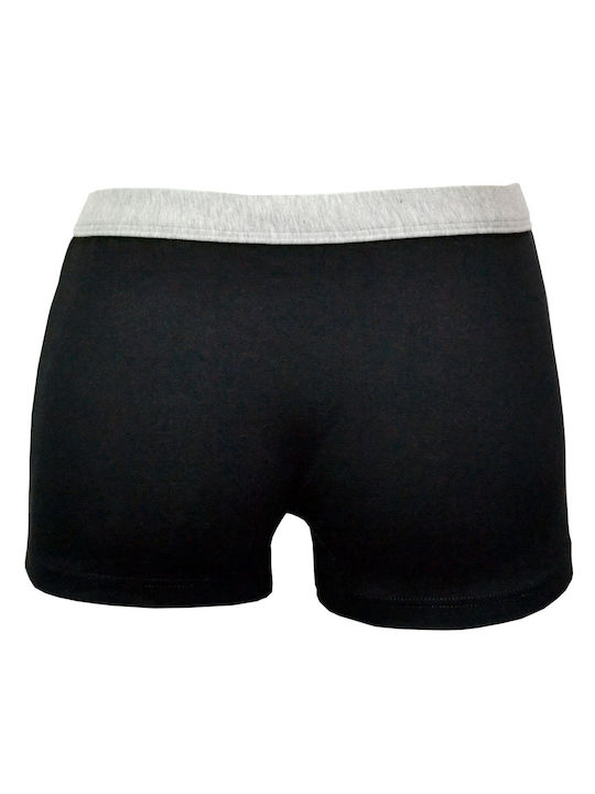 Tre Orsi Herren Boxershorts Schwarz mit Mustern 1Packung