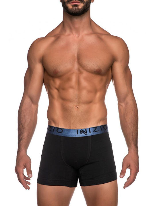 Inizio Men's Boxers Black/Blue 2Pack