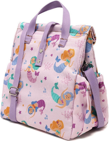The Lunch Bags Mermaids School Hand Lunch Bag 5lt Pink 21 x 16 x 24cm