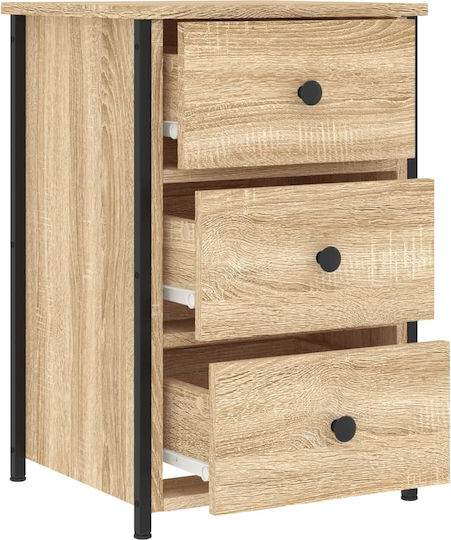 Nachttisch Metall Sonoma Oak 40x36x60cm
