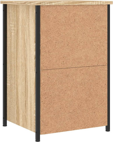 Nachttisch Metall Sonoma Oak 40x36x60cm
