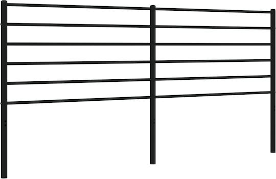 vidaXL Metallic Black Bed Headboard 198x90cm
