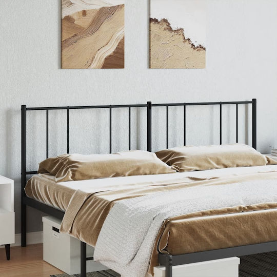 vidaXL Metallic Black Bed Headboard 206x90cm